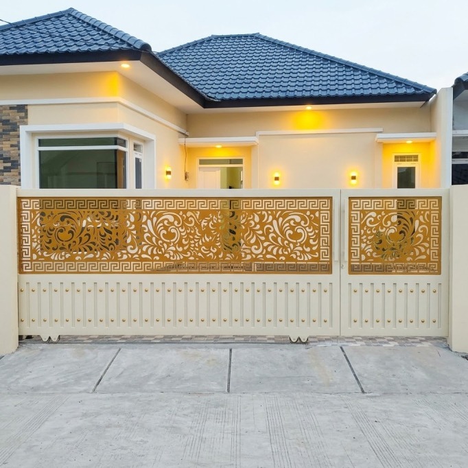 Pagar cutting gold panel floral
